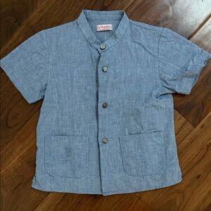 La Coqueta Light Blue Kids Button Down Shirt